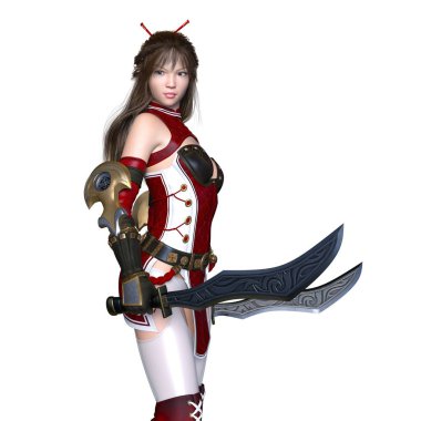 3d cg işleme süper bir kadın