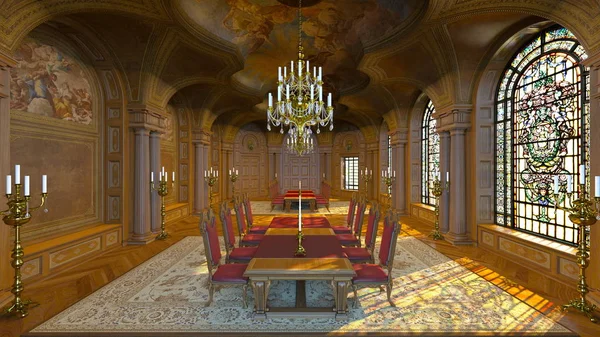 3D CG rendering of a dining room — Stock Photo, Image