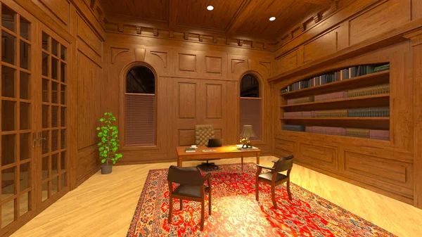 3D CG rendering of the study — Stock Photo, Image