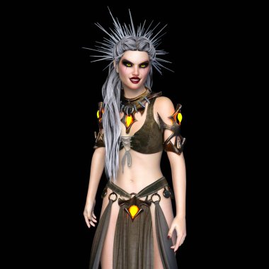 bir kadın kötü adam 3d cg render