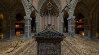 bir mezar joss ev 3d cg render