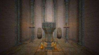 bir mezar joss ev 3d cg render