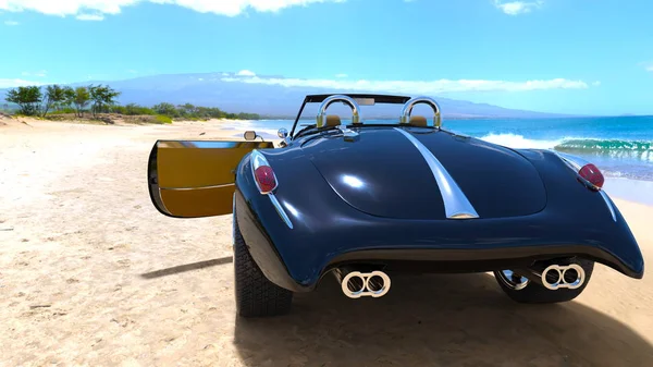 3D CG візуалізація спортивного автомобіля — стокове фото