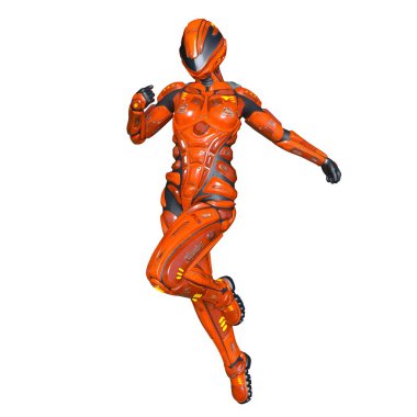 3d cg işleme bir kadın robot