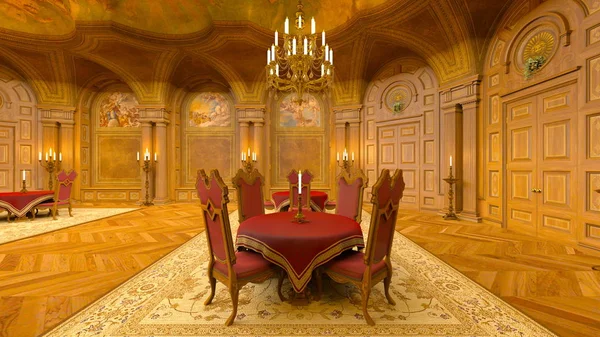 3D CG rendering of a dining room — Stock Photo, Image