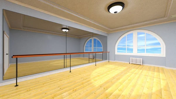 3D-cg rendering van een dancee-studio — Stockfoto