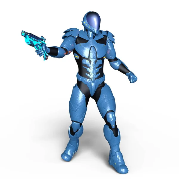 3D cg Darstellung eines Cyborg — Stockfoto