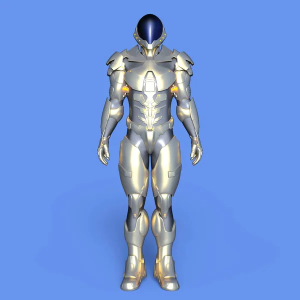 Απόδοσης 3D cg από ένα cyborg — Φωτογραφία Αρχείου