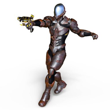 bir cyborg 3d cg render