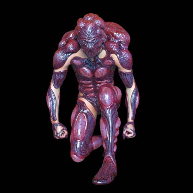 mutant bir adamın 3d cg işleme