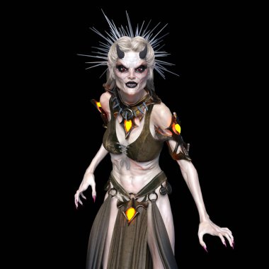 kadın bir canavar 3d cg işleme