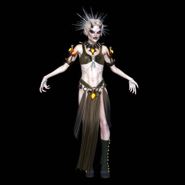 kadın bir canavar 3d cg işleme