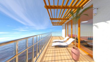 3d cg işleme balkon