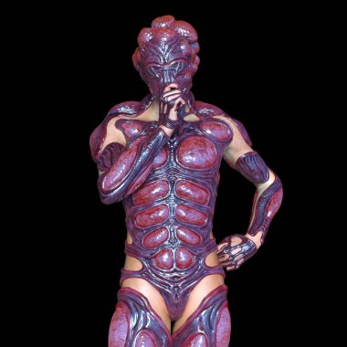 mutant bir adamın 3d cg işleme