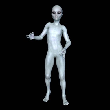 bir uzaylı 3d cg işleme