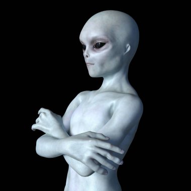 bir uzaylı 3d cg işleme