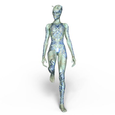 bir uzaylı 3d cg işleme