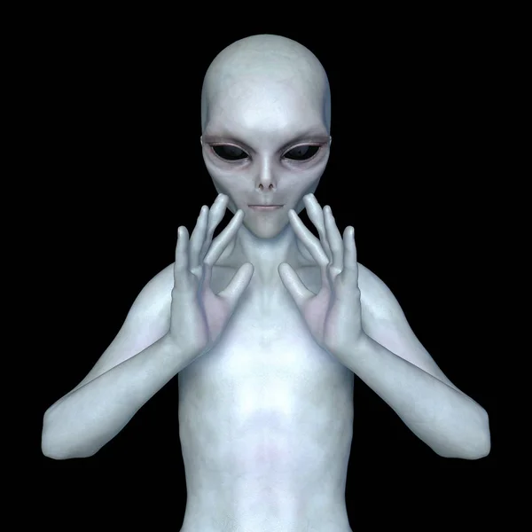 3D rendu 3D d'un extraterrestre — Photo