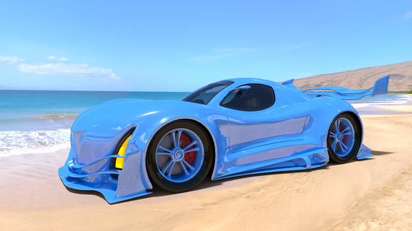 3d cg representación de un coche deportivo —  Fotos de Stock