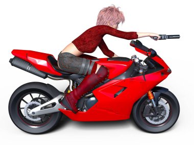 bir kadın savaşçı 3d cg render