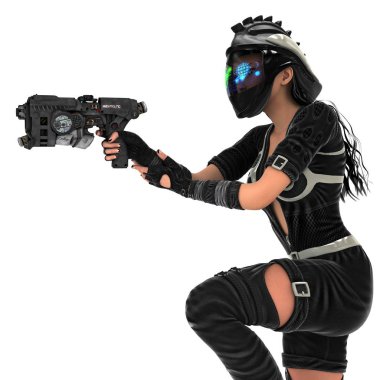 3d cg işleme süper bir kadın