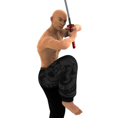 bir eskrimci 3d cg render