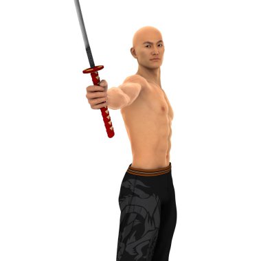 bir eskrimci 3d cg render