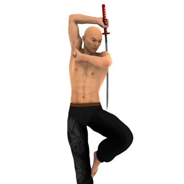 bir eskrimci 3d cg render