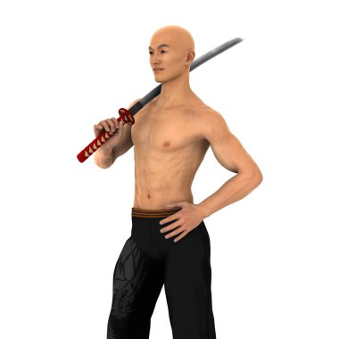 bir eskrimci 3d cg render