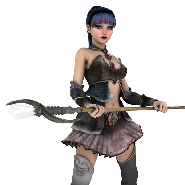 3D CG rendering of a female knight — Stock Photo, Image