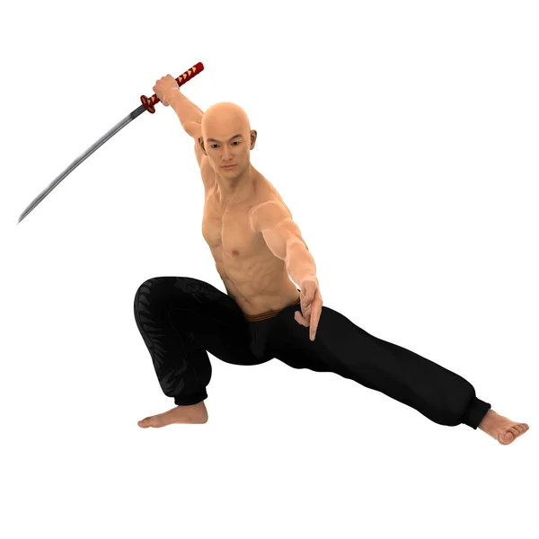 3D CG rendering of a fencer — Stock Photo, Image