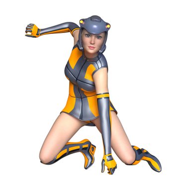 3d cg işleme süper bir kadın