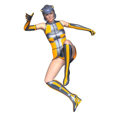 3d cg işleme süper bir kadın