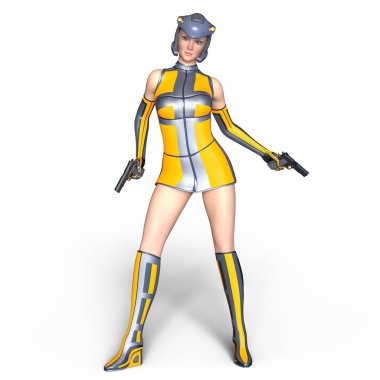 3d cg işleme süper bir kadın