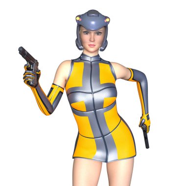 3d cg işleme süper bir kadın