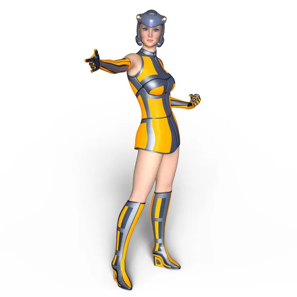 3D CG rendering of a super woman — Stock Photo, Image