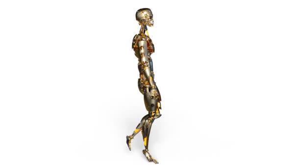 3D rendu 3D d'un robot marchant 