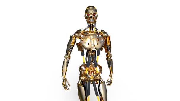 3D rendu 3D d'un robot marchant 
