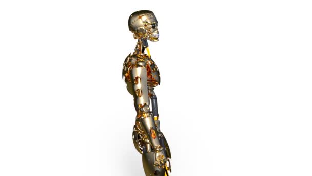 3D rendu 3D d'un robot marchant 