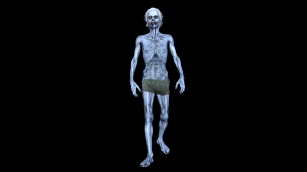 3D rendu 3D d'un zombie marchant 