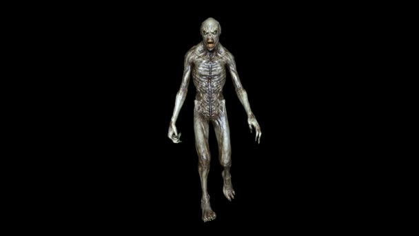 3D rendu 3D d'un monstre marchant 