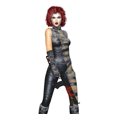 bir kadın savaşçı 3d cg render