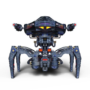 bir savaş robotu 3d cg render