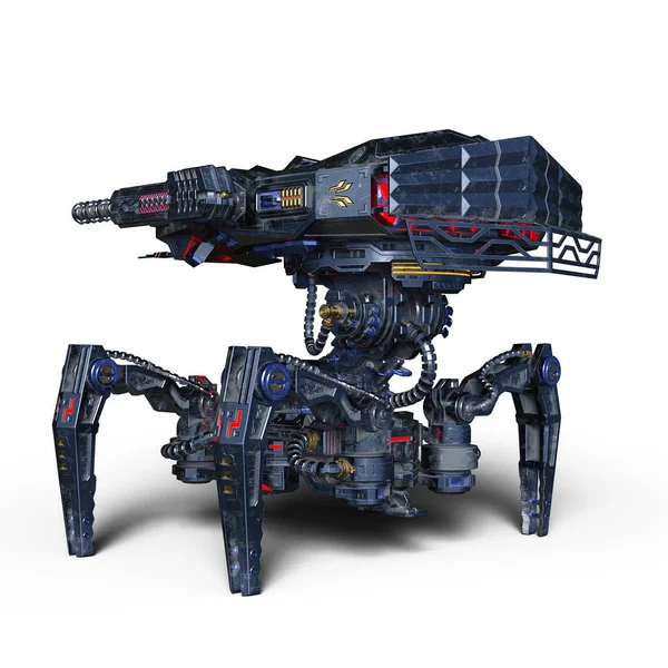 bir savaş robotu 3d cg render