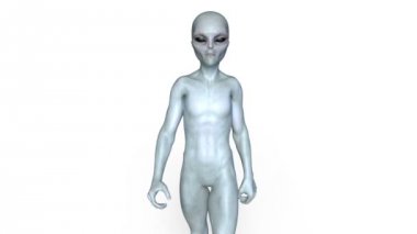 3d cg işleme yürüyen bir yabancı