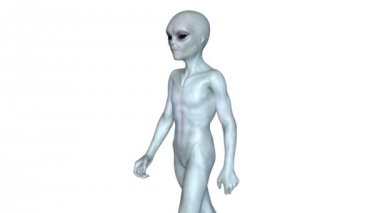 3d cg işleme yürüyen bir yabancı