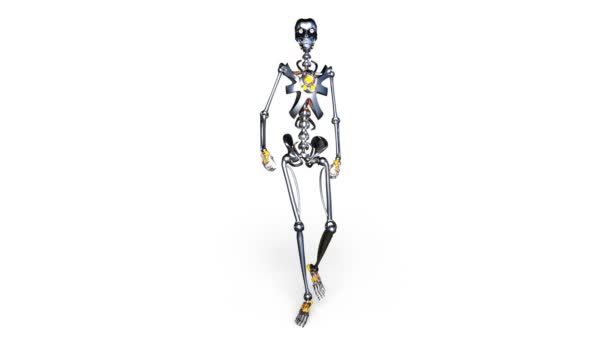 3D rendu 3D d'un robot marchant 