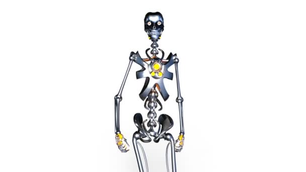 3D rendu 3D d'un robot marchant 