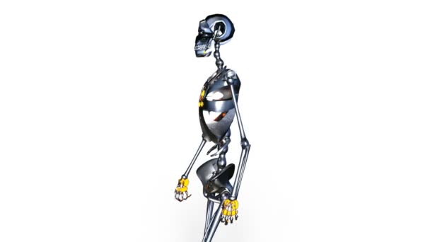 3D CG rendering of a walking robot — Stock Video