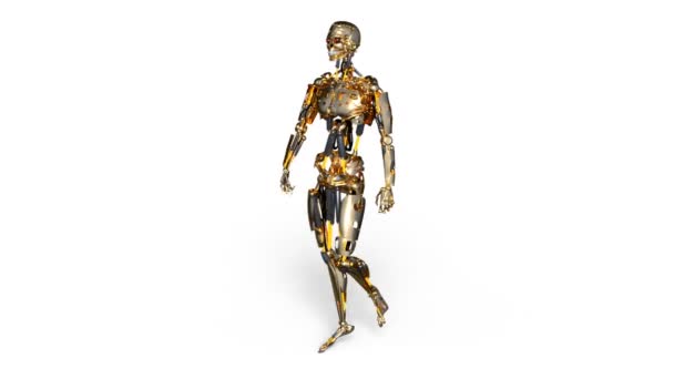 3D rendu 3D d'un robot marchant 